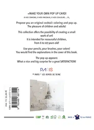 Mes Coloriages Pop Up - Tour Eiffel